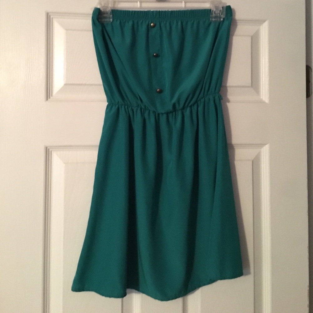 Turquoise tube dress
